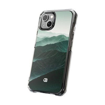 Alpine Mist · Clear Impact Magnetic Phone Case for iPhone · Green