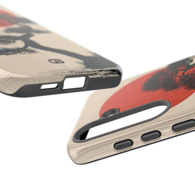 Beige Tough Phone Case for Samsung - Kyoto Crimson Pine