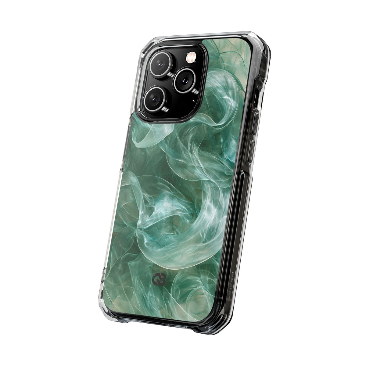 Translucent Aqua Flow · Clear Impact Magnetic Phone Case for iPhone · Teal