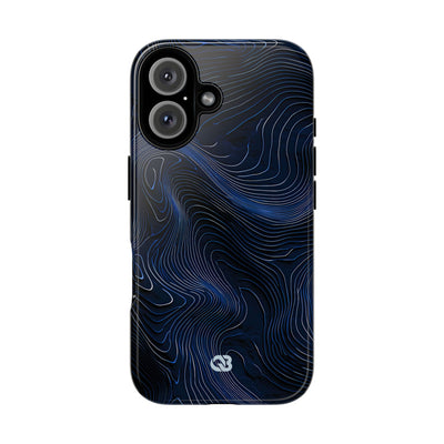 Blue Tough Phone Case for iPhone - Cobalt Contour Ridge