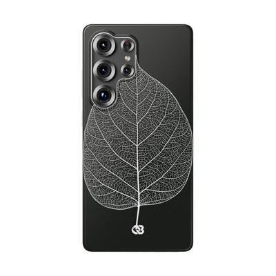 Black Lite Phone Case for Samsung - Bleached Leaf Lattice