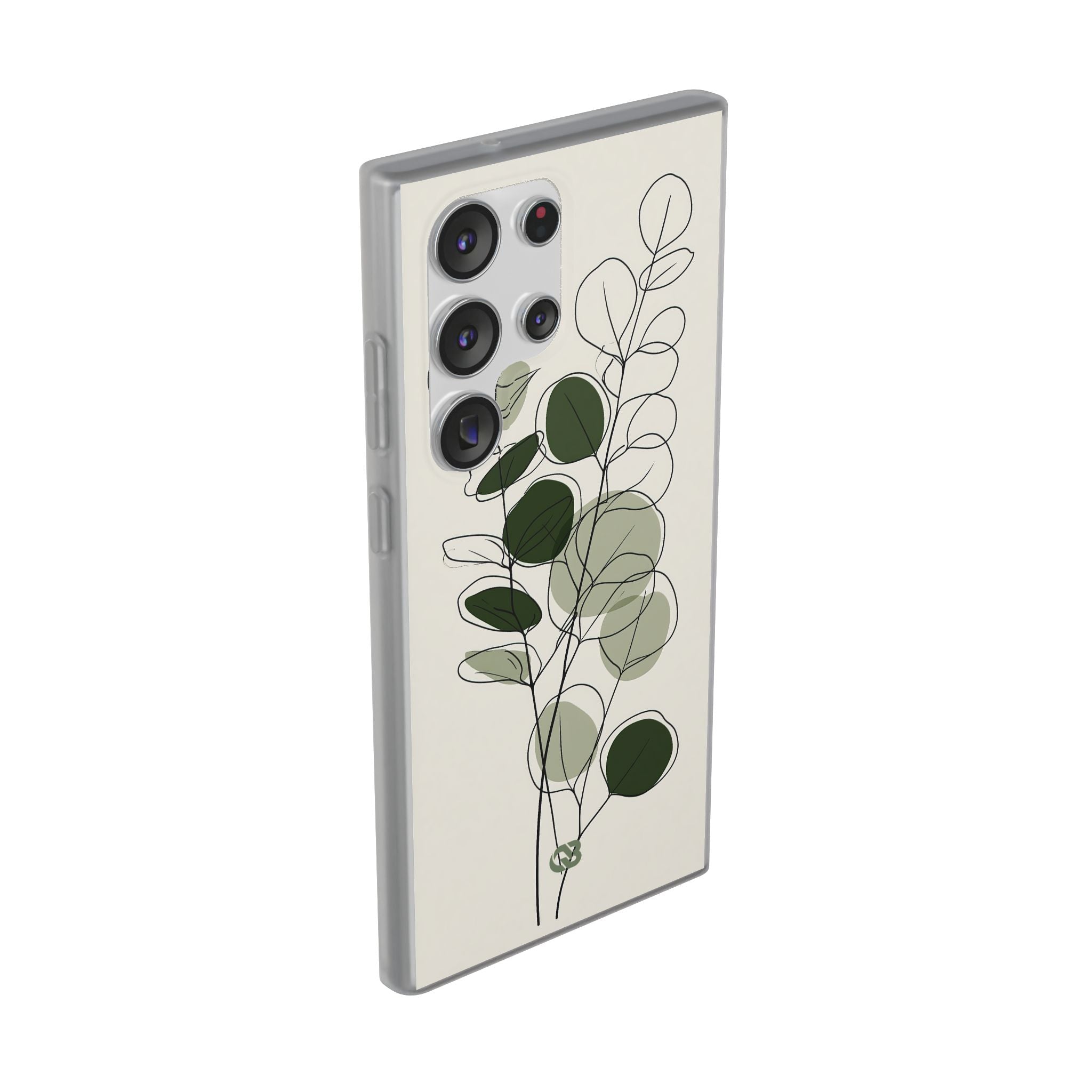 Green Lite Phone Case for Samsung - Muted Eucalyptus Sketch