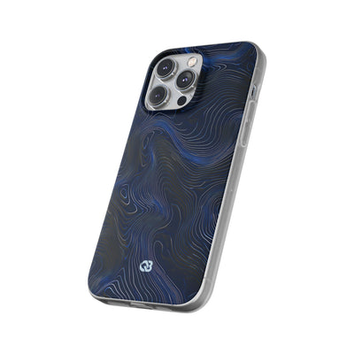 Blue Lite Phone Case for iPhone - Cobalt Contour Ridge