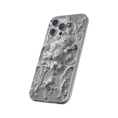 Rococo Marble Rose · Lite Phone Case for iPhone ·  White