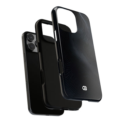 Black Tough Phone Case for iPhone - Obsidian Ridge Flux