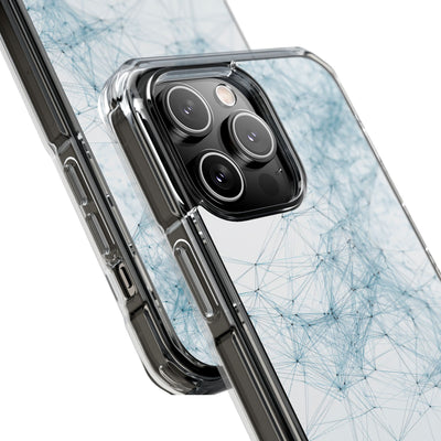 Blue Impact MagSafe Phone Case for iPhone - Glacial Neural Web