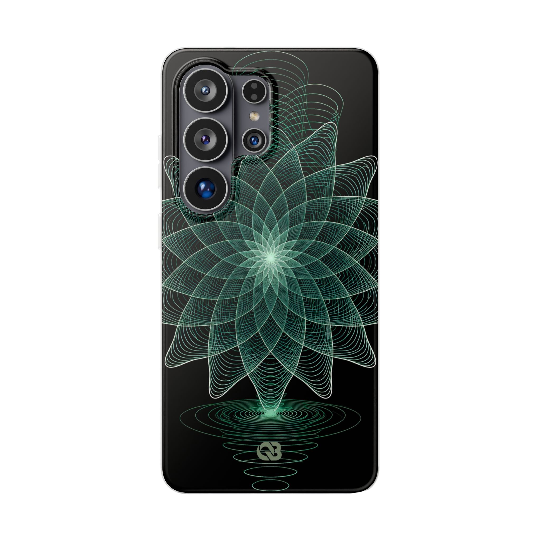 Green Lite Phone Case for Samsung - Cyan Signal Bloom