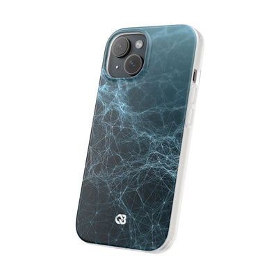 Teal Lite Phone Case for iPhone - Arctic Neural Mesh