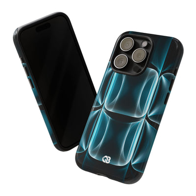 Cyan Core Matrix · Tough Phone Case for iPhone · Blue