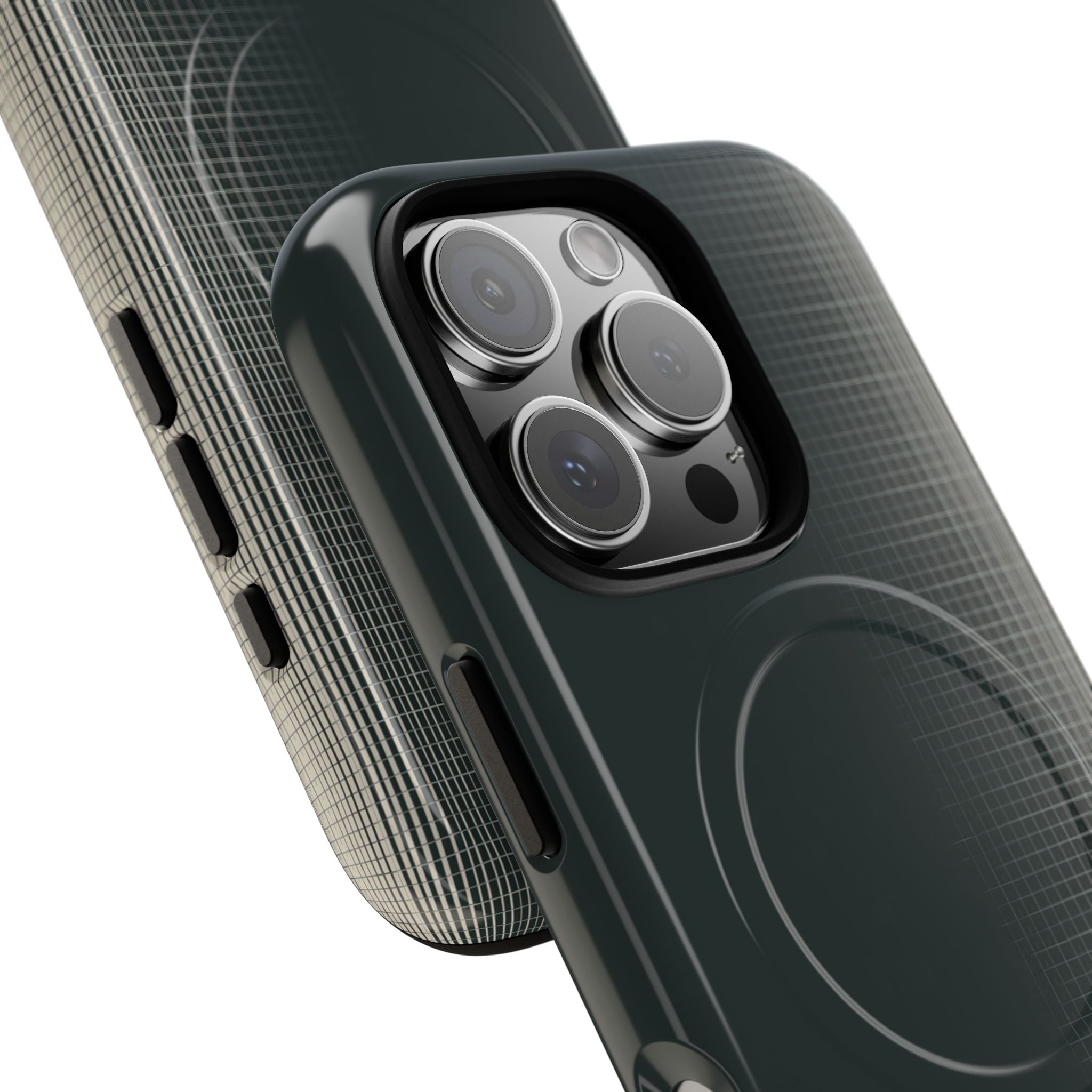Grey Tough 2.0 Magsafe Phone Case for iPhone - Charcoal Tech Grid