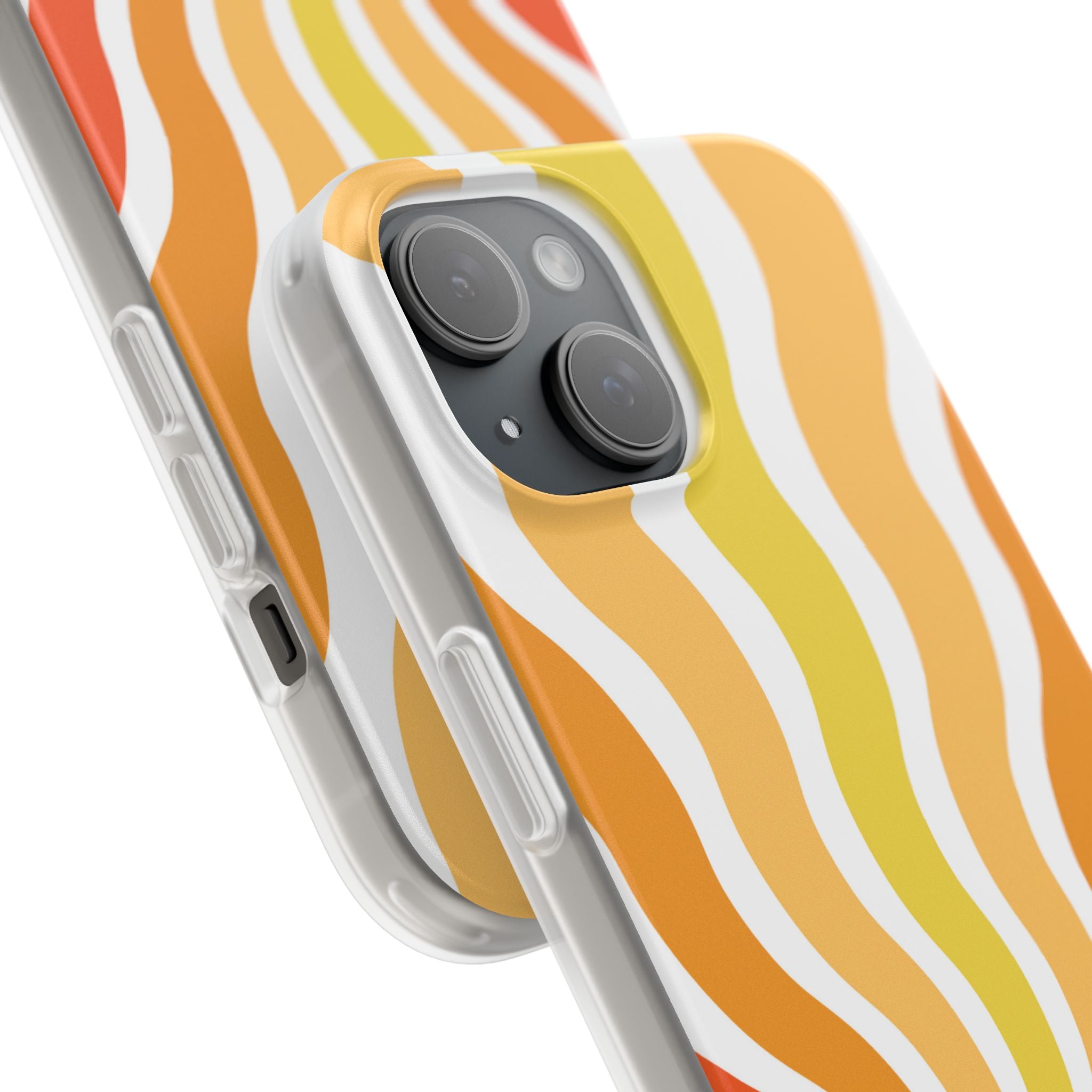 Amber Solar Waves · Soft Phone Case for iPhone