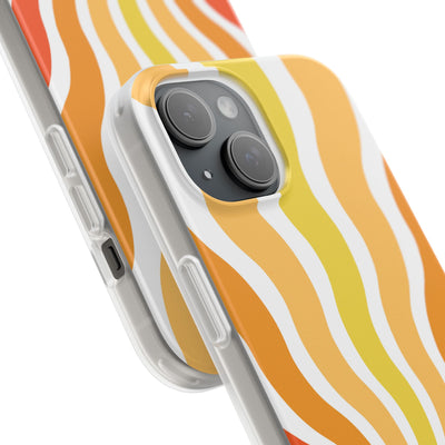 Amber Solar Waves · Soft Phone Case for iPhone