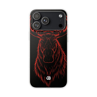Crimson Horizon Moose · Lite Phone Case for iPhone ·  Black