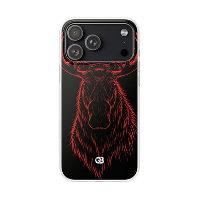 Crimson Horizon Moose · Lite Phone Case for iPhone ·  Black