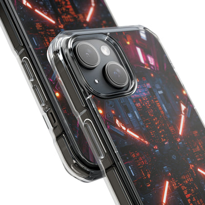 Cybernetic Reactor Core · Clear Impact Magnetic Phone Case for iPhone · Black