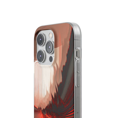 Red Lite Phone Case for iPhone - Crimson Pulse Horizon