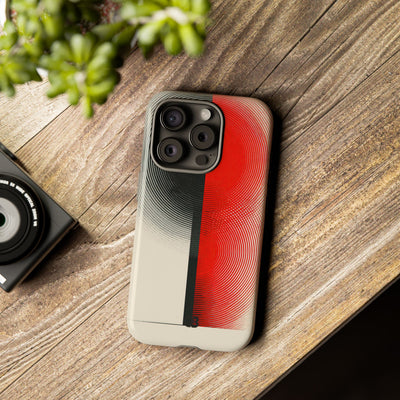 Red Tough Phone Case for iPhone - Split Signal Red