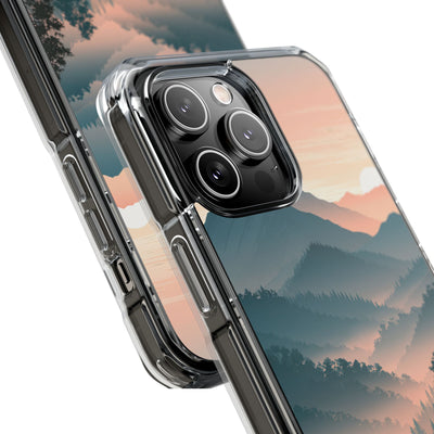 Teal Impact MagSafe Phone Case for iPhone - Alpine Teal Horizon