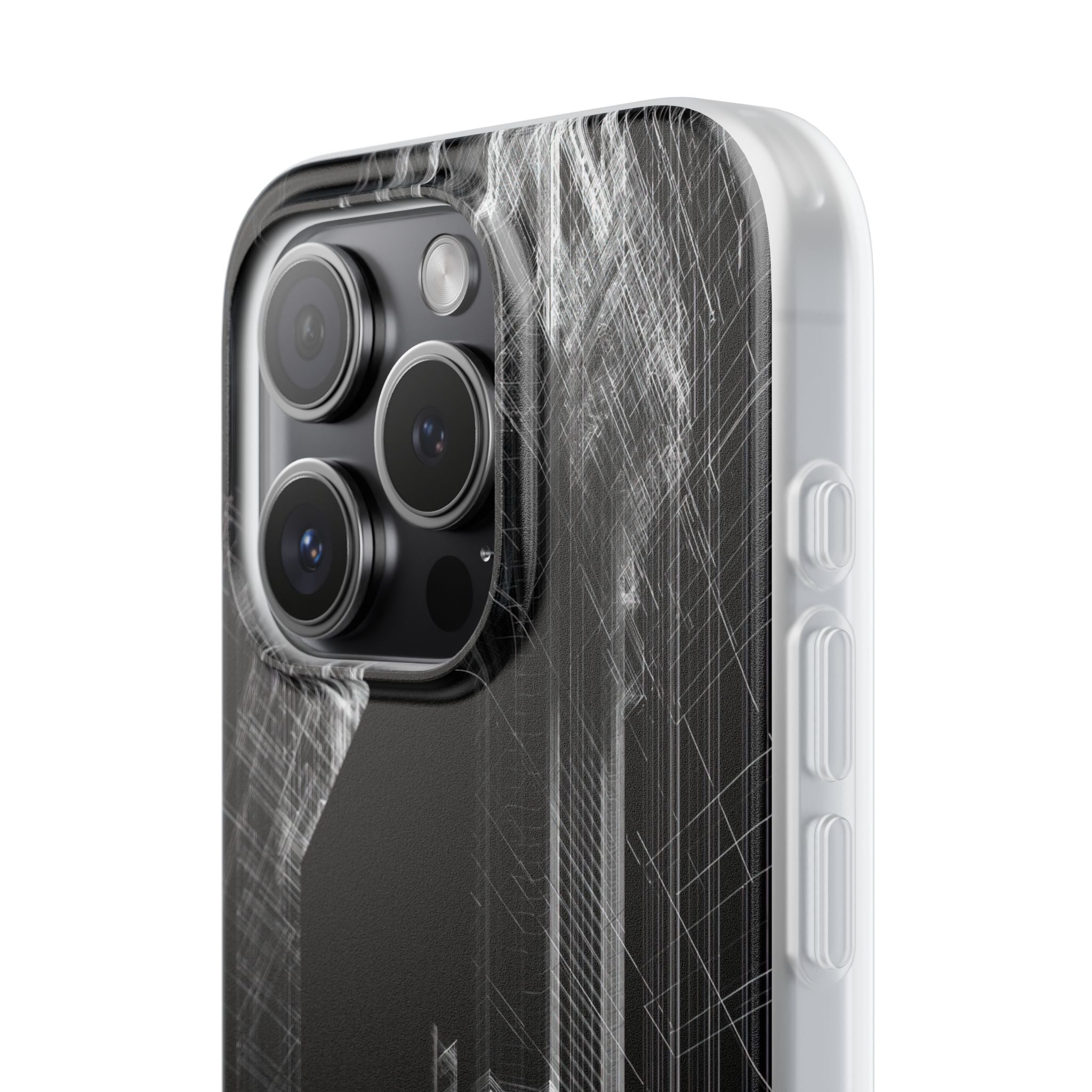 Black Lite Phone Case for iPhone - Ghost Urban Wireframe