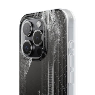 Black Lite Phone Case for iPhone - Ghost Urban Wireframe