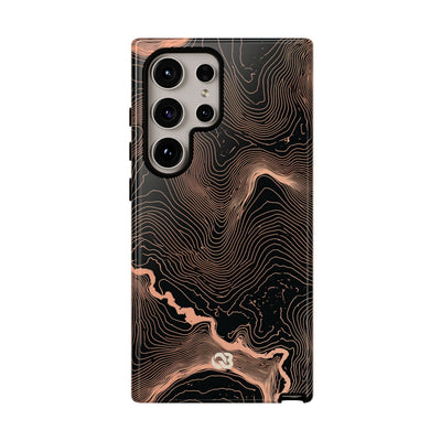 Mesa Elevation Contour · Tough Phone Case for Samsung · Black