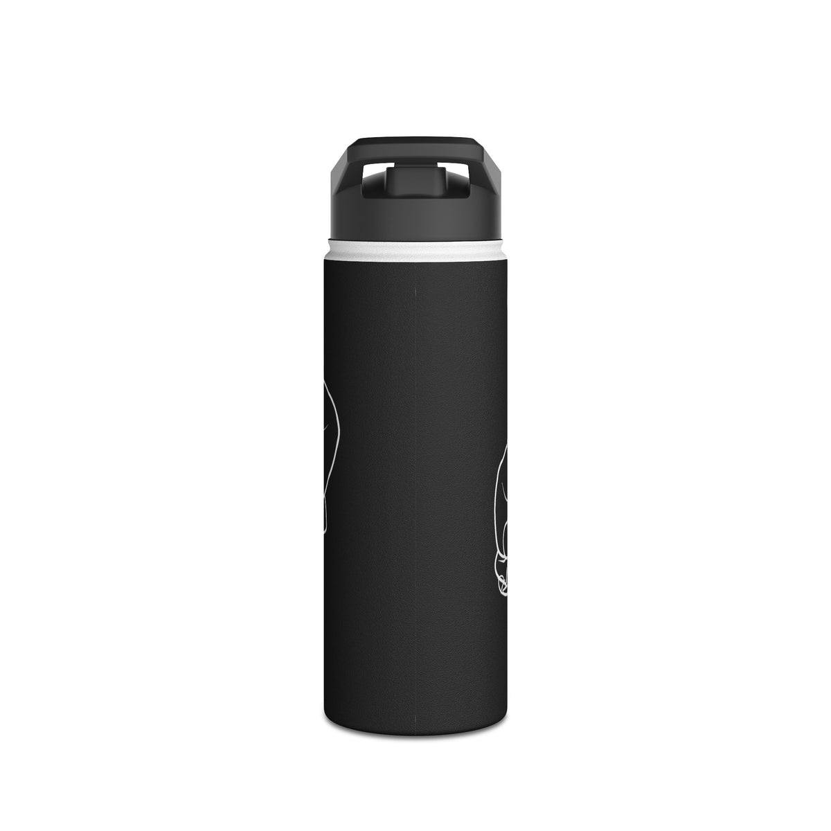 Midnight Orchid · Insulated Water Bottle · Black