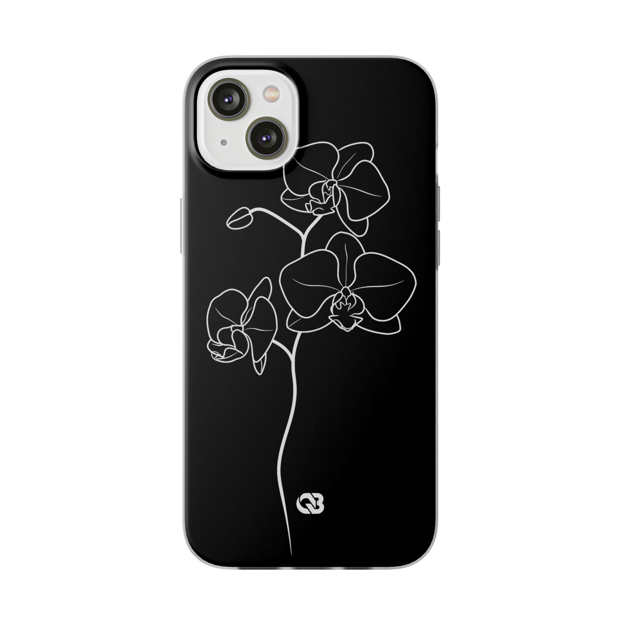 Black Lite Phone Case for iPhone - Noir Alabaster Orchid