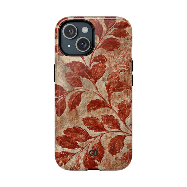 Terracotta Botanical Fresco · Tough 2.0 Magnetic Phone Case for iPhone · Red