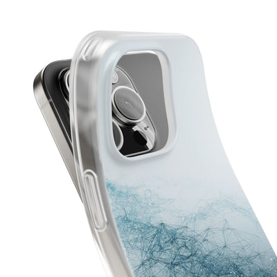 Teal Lite Phone Case for iPhone - Cyan Vector Lattice