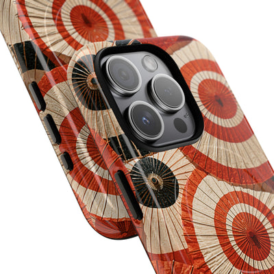 Vermilion Wagasa Motif · Tough 2.0 Magnetic Phone Case for iPhone · Red