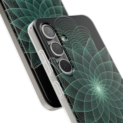 Green Lite Phone Case for Samsung - Cyan Signal Bloom
