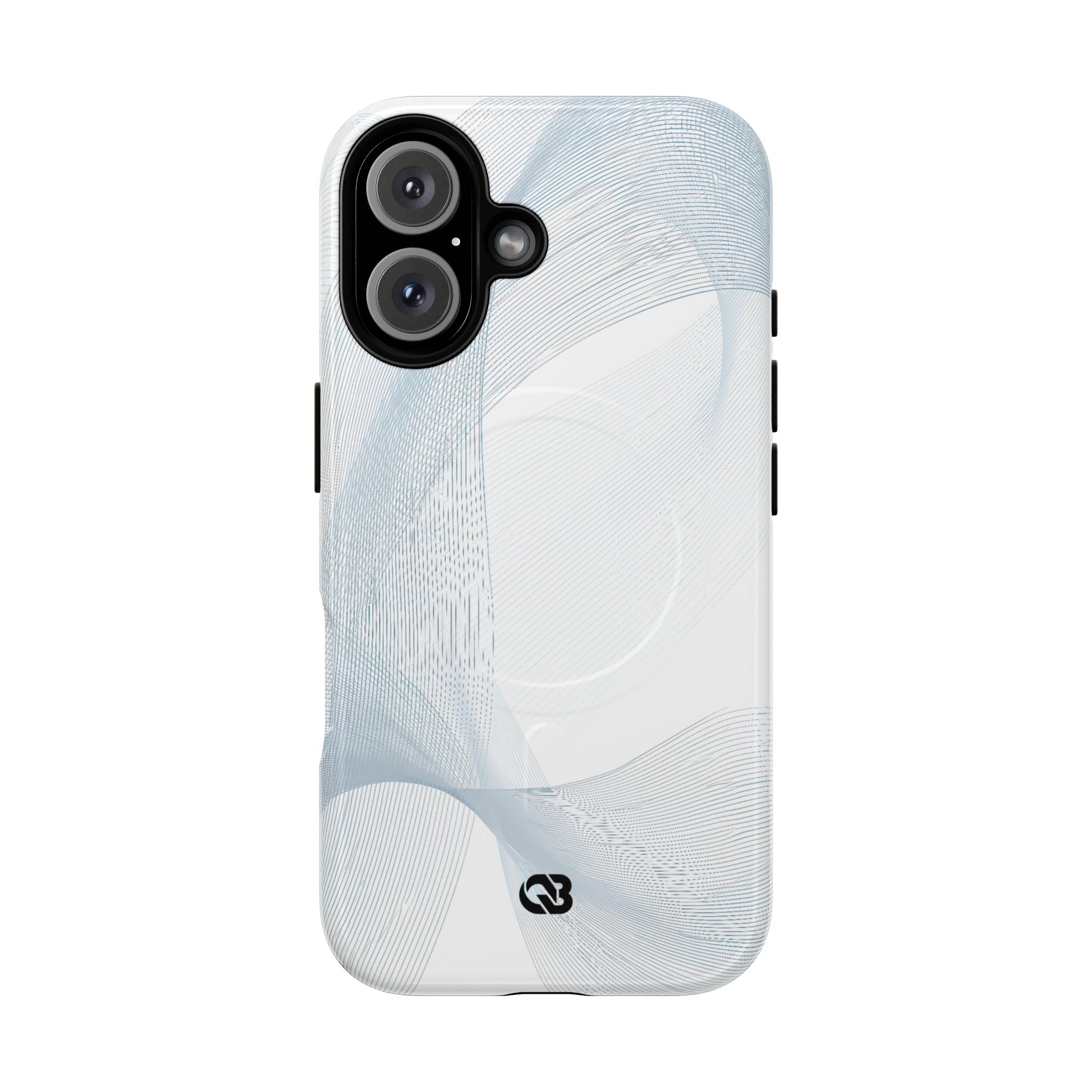 White Tough 2.0 Magsafe Phone Case for iPhone - Arctic Line Current