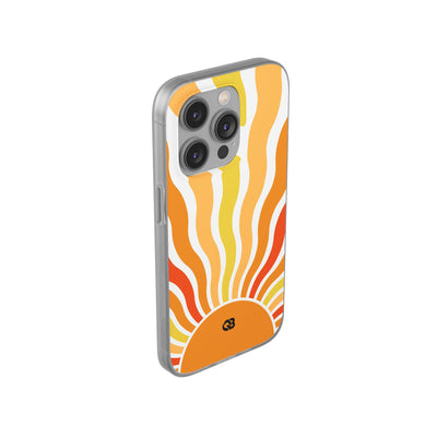Amber Solar Waves · Soft Phone Case for iPhone