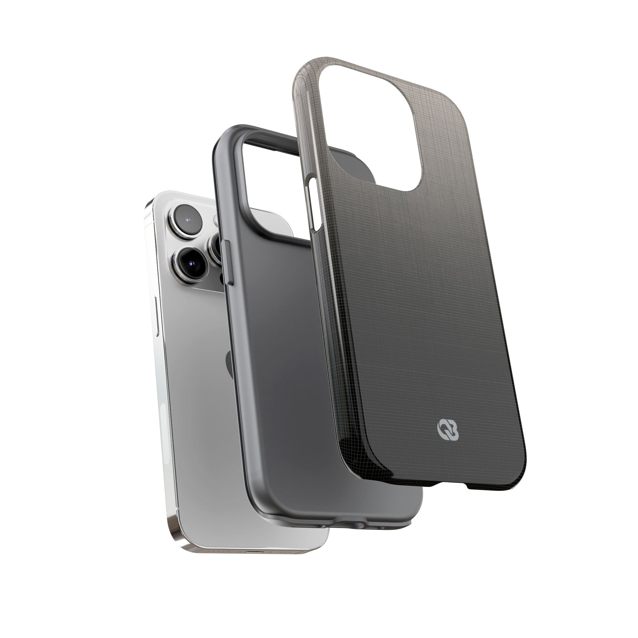 Grey Tough Phone Case for iPhone - Faded Sand Mesh
