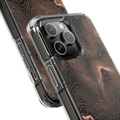 Orange Impact MagSafe Phone Case for iPhone - Salmon Ridge Topo