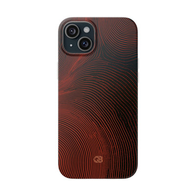 Red Lite Phone Case for iPhone - Terracotta Nerve Map