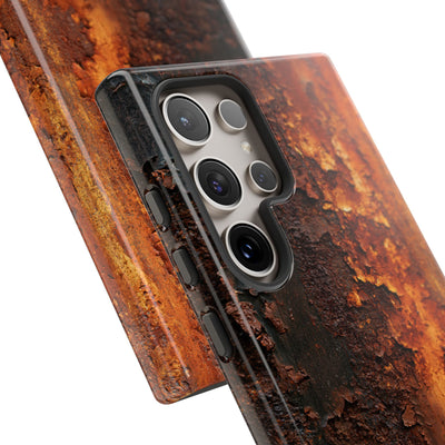 Orange Tough Phone Case for Samsung - Oxidized Iron Crust