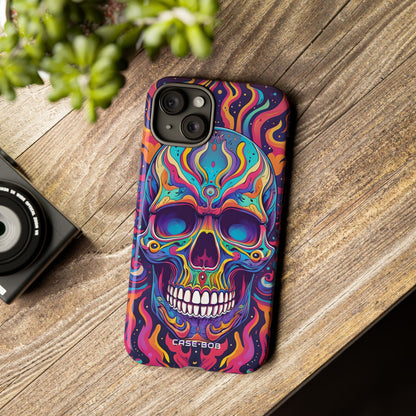 Flaming Skull iPhone 15 Plus Case - Tough