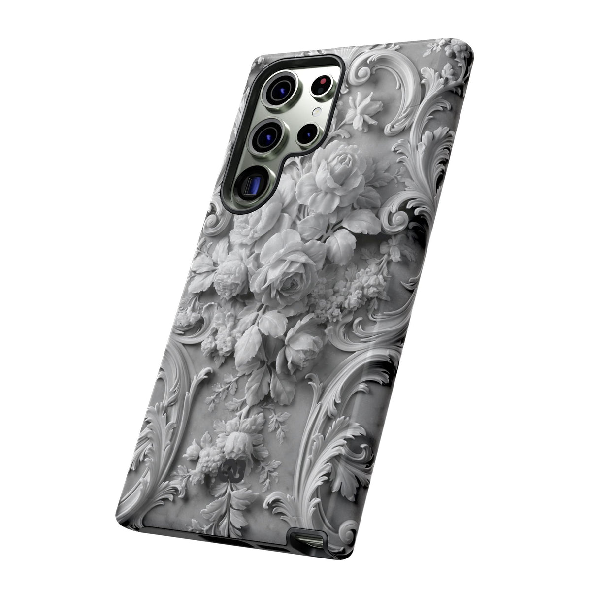 Rococo Marble Rose · Tough Phone Case for Samsung · White