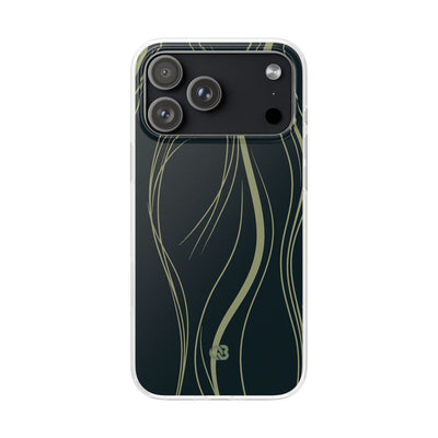 Green Lite Phone Case for iPhone - Obsidian Sage Flow