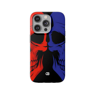 Crimson Cobalt Skulls · Soft Phone Case for iPhone