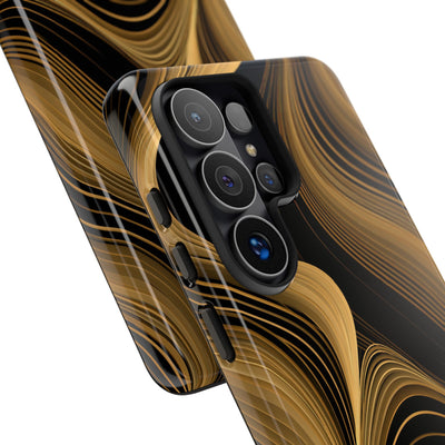 Gold Tough Phone Case for Samsung - Molten Copper Strands