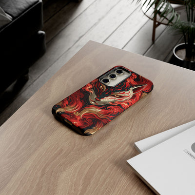 Crimson Kitsune Spirit · Tough Phone Case for Samsung · Red