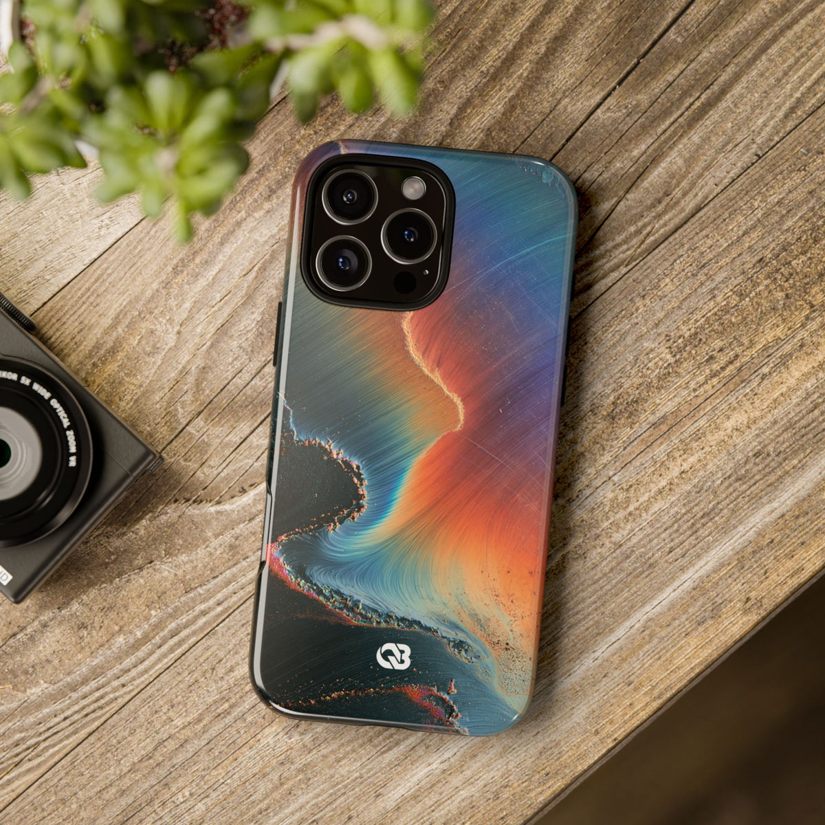 Prismatic Aura Shift · Tough Phone Case for iPhone · Blue