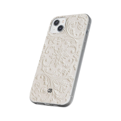 Ivory Baroque Relief · Lite Phone Case for iPhone ·  White
