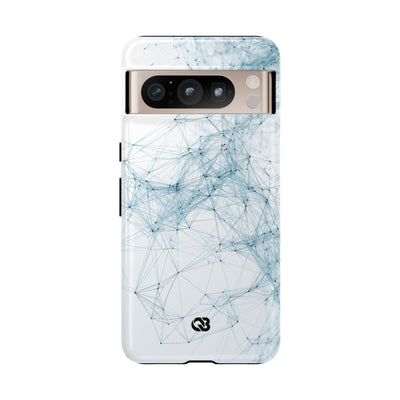 Blue Tough Phone Case for Google Pixel - Glacial Neural Web