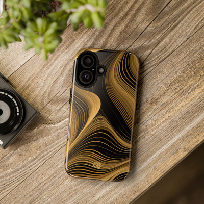 Gold Tough Phone Case for iPhone - Molten Copper Strands
