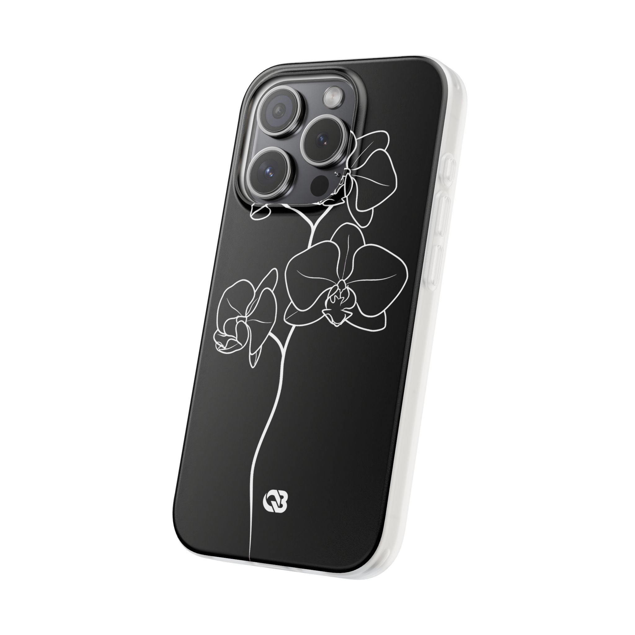 Black Lite Phone Case for iPhone - Noir Alabaster Orchid
