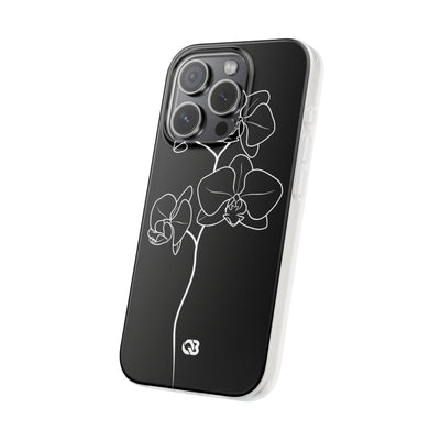 Black Lite Phone Case for iPhone - Noir Alabaster Orchid