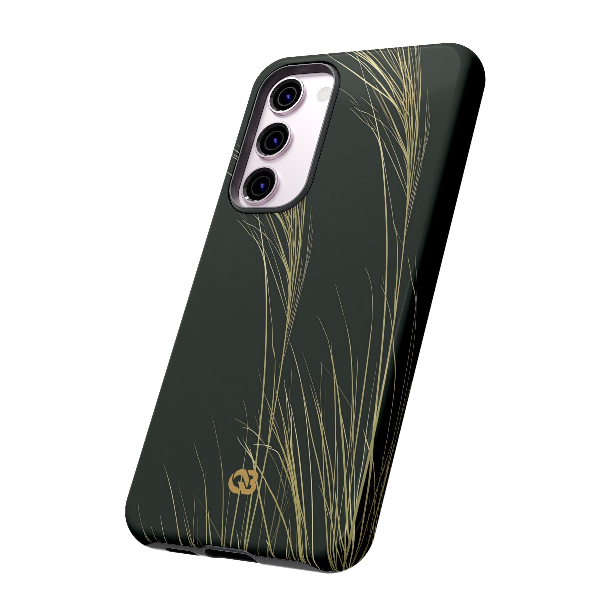 Green Tough Phone Case for Samsung - Midnight Gilded Grass